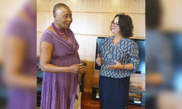 Mme Akharbach reçoit la Secrétaire Générale de la Commission nationale des droits de l’Homme et des Libertés au Cameroun